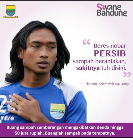 kebetulan peluncuran ILM #SayangBandung bareng sama final ISL. Jadi banyak pemain persib muncul 'membintangi' meme